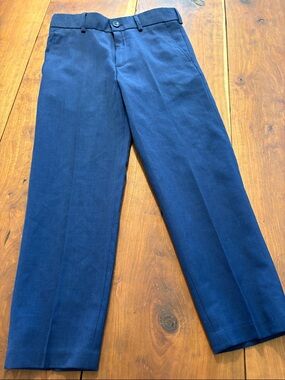 Boys' Navy Formal Dress Pants - Classic Pleat Front Size 6 Wedding Formal